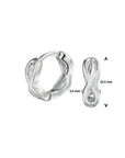 Zilver Gerhodineerd Klapoorringen Infinity 1332681