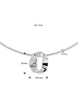 zilver gerhodineerd collier omega 42 + 3 cm 1332777