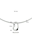 zilver gerhodineerd collier omega 42 + 3 cm 1332778