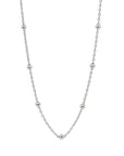 zilver gerhodineerd collier bolletjes 2,5 mm 80 cm 1332810