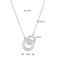 zilver gerhodineerd collier rondje poli/mat 42 - 45 cm 1332829