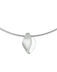 zilver gerhodineerd collier zirkonia poli/mat 42 + 3 cm 1332832