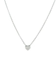 zilver gerhodineerd collier hart zirkonia 41 + 4 cm 1332838