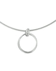 zilver gerhodineerd collier rondjes 42 + 3 cm 1332870