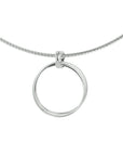 zilver gerhodineerd collier rondjes 42 + 3 cm 1332872