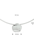 zilver gerhodineerd collier zirkonia 43 + 3 cm 1333008