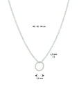 zilver gerhodineerd collier rond 40 - 42 - 44 cm 1333026