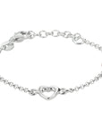 armband hart zilver gerhodineerd