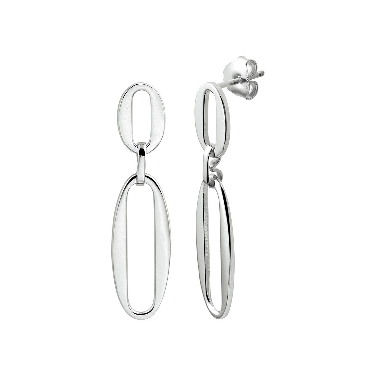 Zilver Gerhodineerd Oorhangers Paperclip 1333467