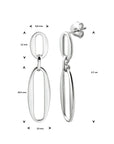 Zilver Gerhodineerd Oorhangers Paperclip 1333467