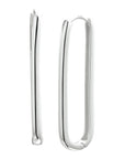 Zilver Gerhodineerd Klapoorringen Paperclip 1333518