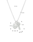 zilver gerhodineerd collier hart en sleutel 41 + 4 cm 1333529