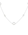 zilver gerhodineerd collier zirkonia 41 + 4 cm 1333531