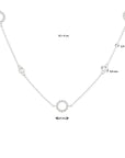 zilver gerhodineerd collier zirkonia 41 + 4 cm 1333531