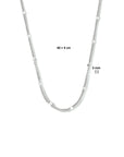 zilver gerhodineerd collier gourmette met tussenstuk 3,0 mm 40 + 4 cm 1333550