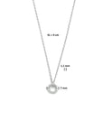 zilver gerhodineerd collier rond 41 + 4 cm 1333740