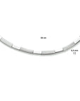 zilver gerhodineerd collier 4,3 mm 43 cm poli/mat 1333838