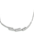 zilver gerhodineerd collier zirkonia 42 + 3 cm 1333913