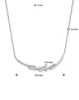 zilver gerhodineerd collier zirkonia 42 + 3 cm 1333913