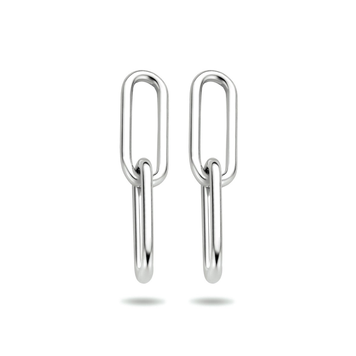 Zilver Gerhodineerd Oorhangers Paperclip 1333917