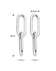 Zilver Gerhodineerd Oorhangers Paperclip 1333917