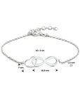 Zilver Gerhodineerd Armband Infinity En Hart 16 + 3 Cm 1333998