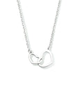 zilver gerhodineerd collier hartjes 40 + 4 cm 1333999