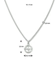 zilver gerhodineerd collier ster 41 + 4 cm 1334092