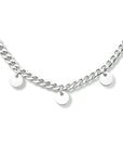 zilver gerhodineerd collier rondje 42 + 3 cm 1334099