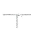 zilver gerhodineerd collier rondje 42 + 3 cm 1334099