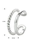 Zilver Gerhodineerd Earcuff 1334220