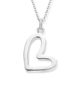 zilver gerhodineerd collier hart 41 + 4 cm 1334301