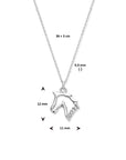 zilver gerhodineerd collier paard 36 + 3 cm 1334302