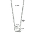 zilver gerhodineerd collier hartjes 40 + 5 cm 1334371