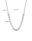 zilver gerhodineerd collier 3,7 mm 40 + 4 cm 1334374