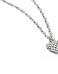 zilver gerhodineerd collier hart 42 + 3 cm 1334566