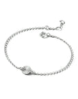 Zilver Gerhodineerd Armband Rondje Gediamanteerd 16,5 - 17,5 - 18,5 Cm 1334629