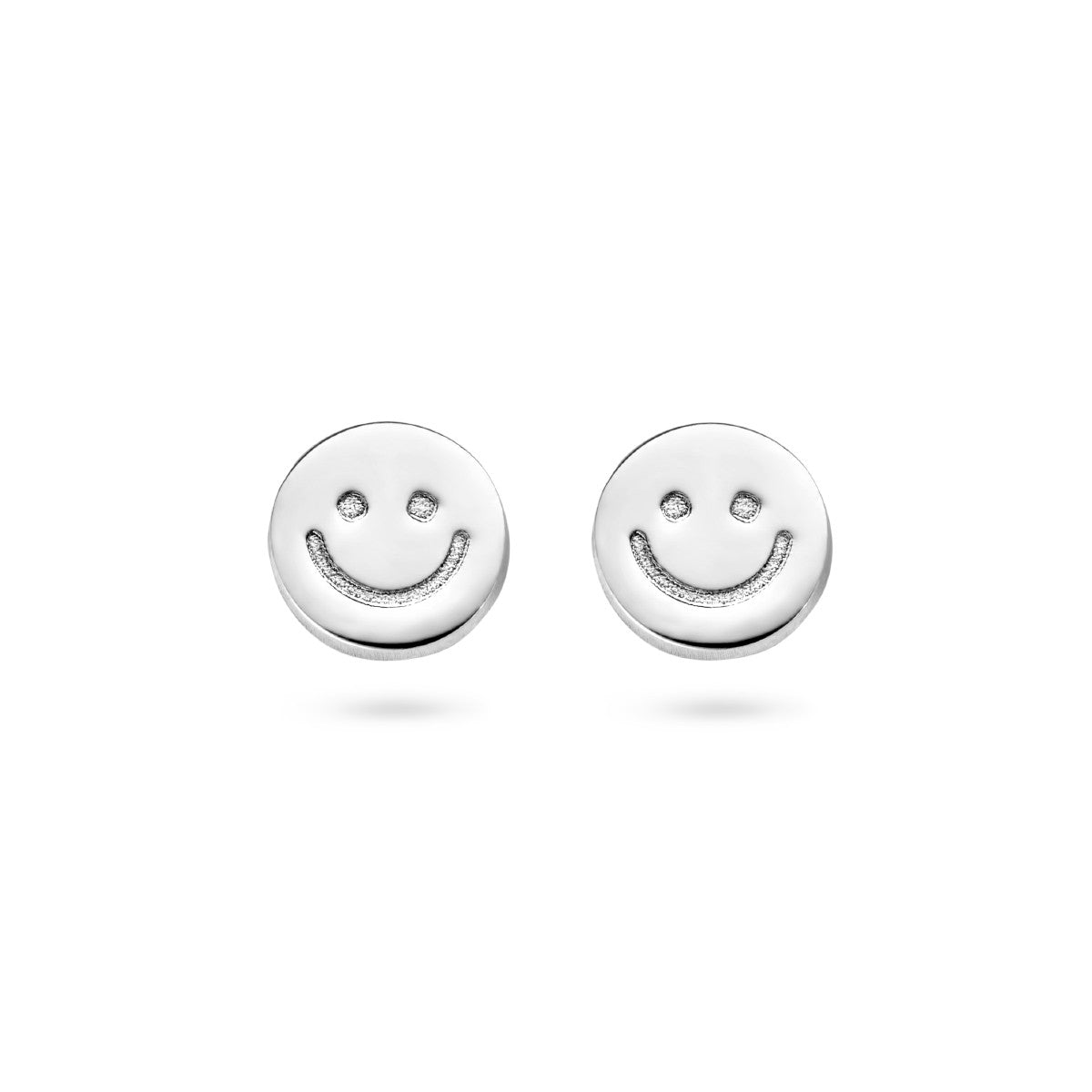 Zilver Gerhodineerd Oorknoppen Smiley 1334682