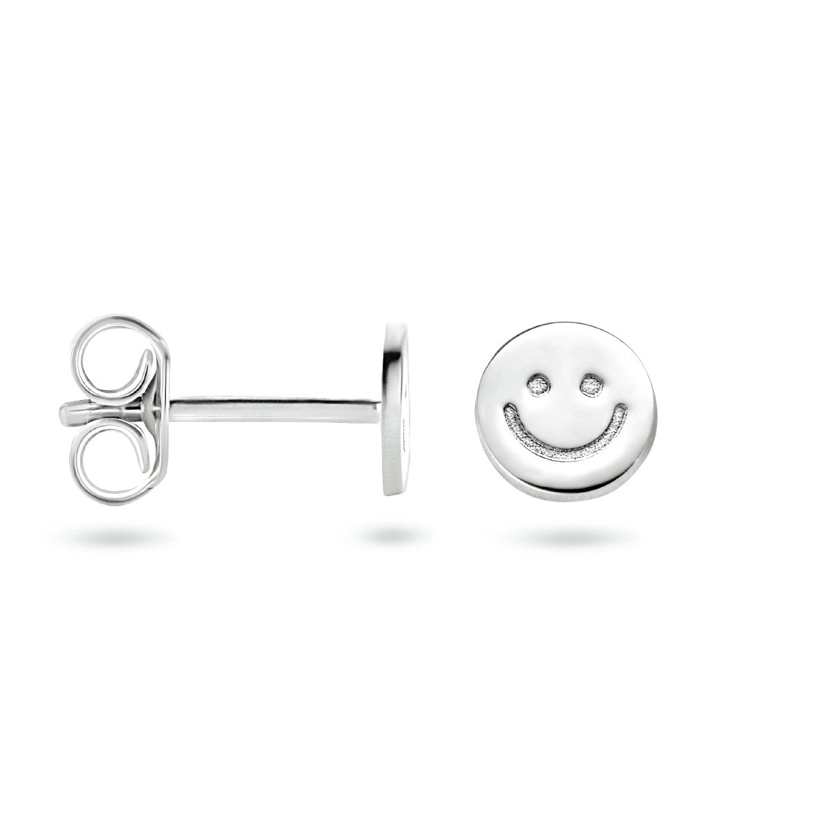 Zilver Gerhodineerd Oorknoppen Smiley 1334682