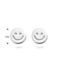 Zilver Gerhodineerd Oorknoppen Smiley 1334682