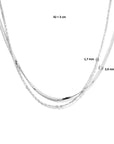 zilver gerhodineerd multi-collier 2,0 mm 42 + 3 cm 1334713