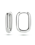 Zilver Gerhodineerd Klapoorringen Paperclip 1334795