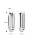 Zilver Gerhodineerd Klapoorringen Paperclip 1334795