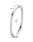 Zilver Gerhodineerd Bangle Zirkonia 5,5 X 62 Mm 1334809