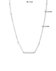 zilver gerhodineerd collier balkjes 1,6 mm 40 + 4 cm 1334821