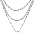 zilver gerhodineerd multi-collier 2,8 mm 40 cm 1334884