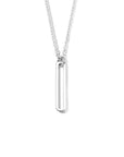 zilver gerhodineerd collier ovaal 42 + 3 cm 1334903