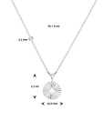 zilver gerhodineerd collier rondje 41 + 4 cm 1335091