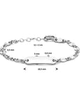 Zilver Gerhodineerd Graveerarmband Plaat 5,0 Mm 11 + 2 Cm 1335181