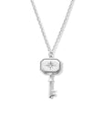 zilver gerhodineerd collier sleutel 41 + 4 cm 1335186